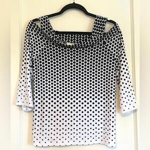 Chico's Black and White Polka Dot Blouse